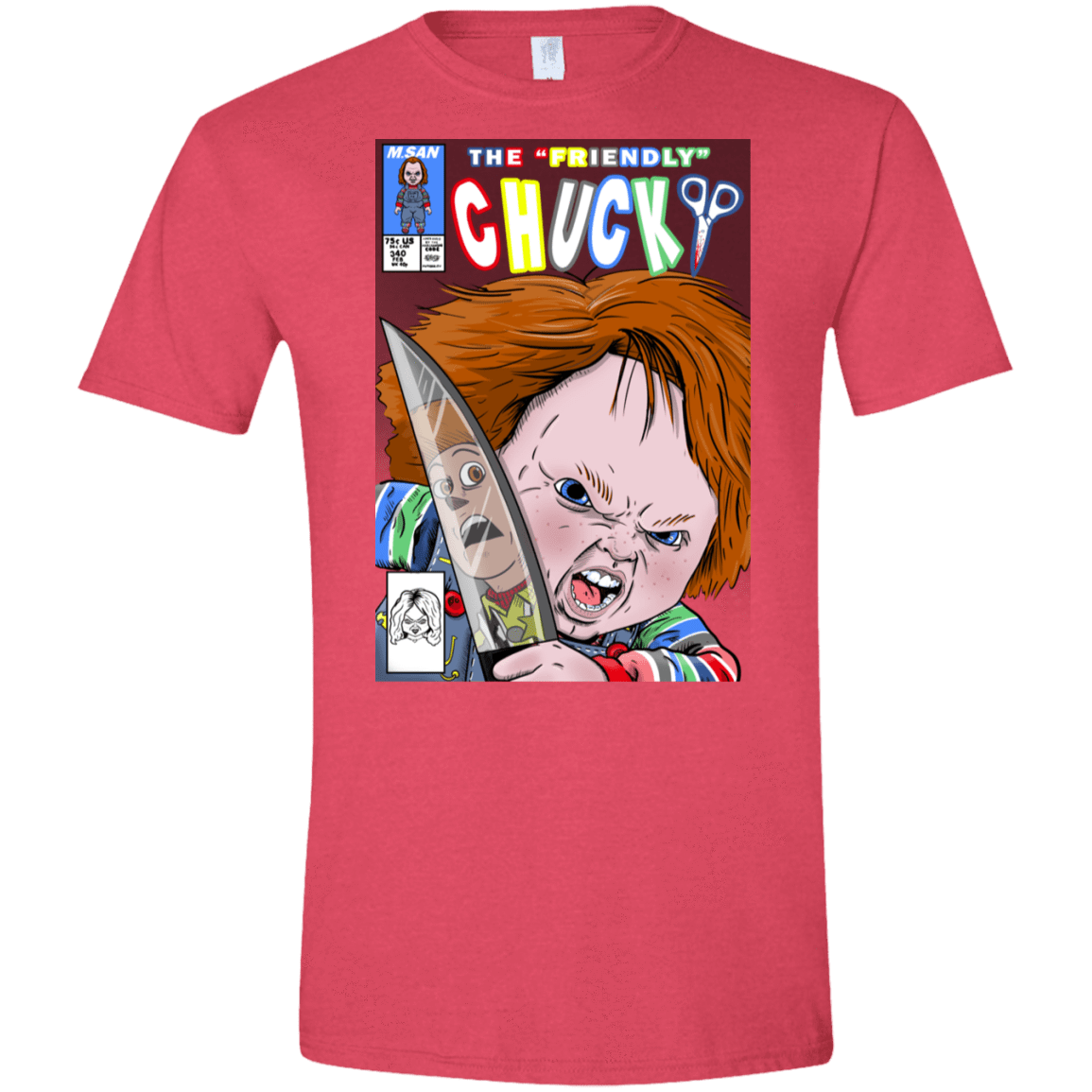T-Shirts Heather Red / S The Friendly Chucky Men's Semi-Fitted Softstyle