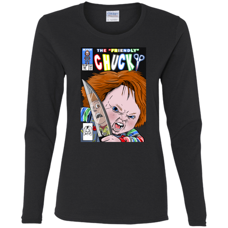 T-Shirts Black / S The Friendly Chucky Women's Long Sleeve T-Shirt