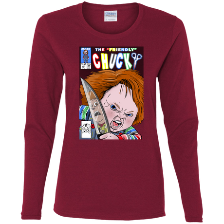 T-Shirts Cardinal / S The Friendly Chucky Women's Long Sleeve T-Shirt