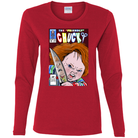 T-Shirts Red / S The Friendly Chucky Women's Long Sleeve T-Shirt