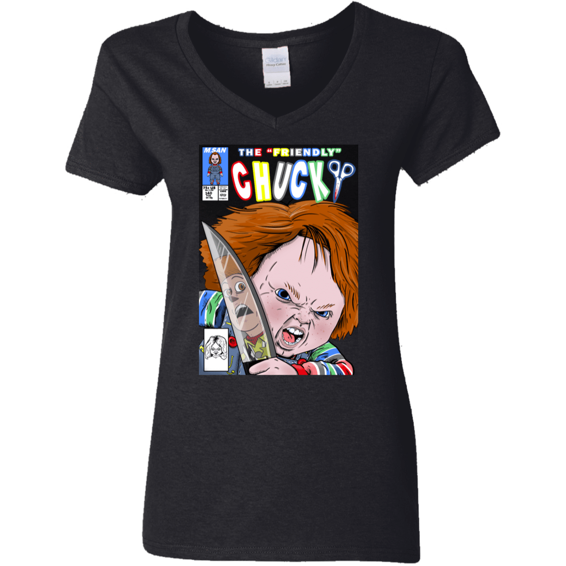 T-Shirts Black / S The Friendly Chucky Women's V-Neck T-Shirt
