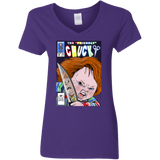 T-Shirts Purple / S The Friendly Chucky Women's V-Neck T-Shirt