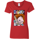 T-Shirts Red / S The Friendly Chucky Women's V-Neck T-Shirt