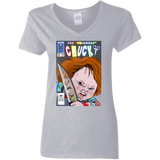 T-Shirts Sport Grey / S The Friendly Chucky Women's V-Neck T-Shirt