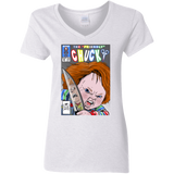 T-Shirts White / S The Friendly Chucky Women's V-Neck T-Shirt