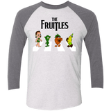 T-Shirts Heather White/Premium Heather / X-Small The Fruitles Men's Triblend 3/4 Sleeve