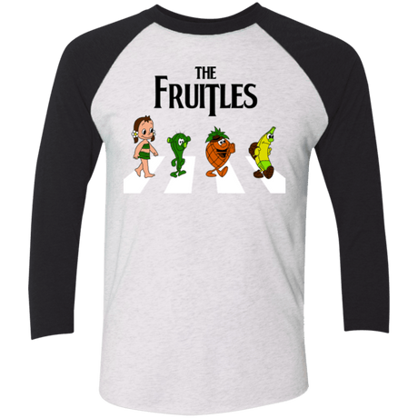 T-Shirts Heather White/Vintage Black / X-Small The Fruitles Men's Triblend 3/4 Sleeve