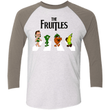 T-Shirts Heather White/Vintage Grey / X-Small The Fruitles Men's Triblend 3/4 Sleeve
