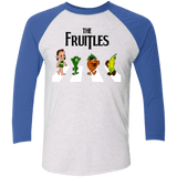 T-Shirts Heather White/Vintage Royal / X-Small The Fruitles Men's Triblend 3/4 Sleeve