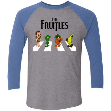 T-Shirts Premium Heather/ Vintage Royal / X-Small The Fruitles Men's Triblend 3/4 Sleeve