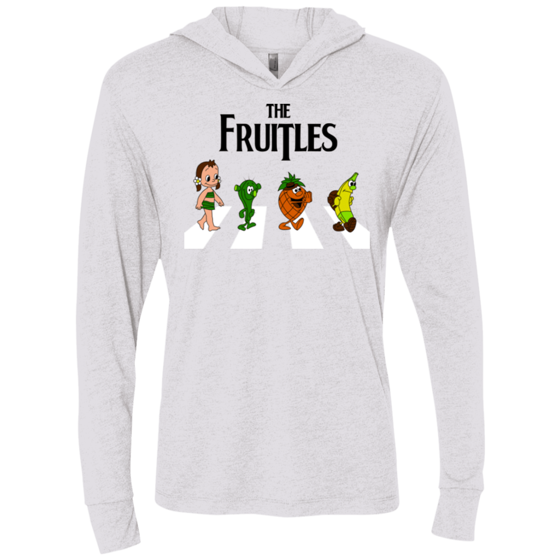 T-Shirts Heather White / X-Small The Fruitles Triblend Long Sleeve Hoodie Tee