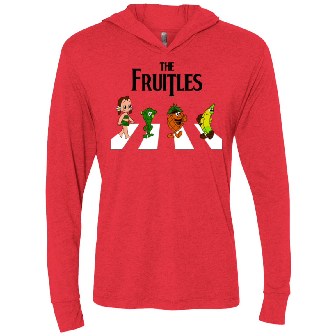 T-Shirts Vintage Red / X-Small The Fruitles Triblend Long Sleeve Hoodie Tee