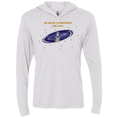 T-Shirts Heather White / X-Small The Galaxy is Dangerous Triblend Long Sleeve Hoodie Tee