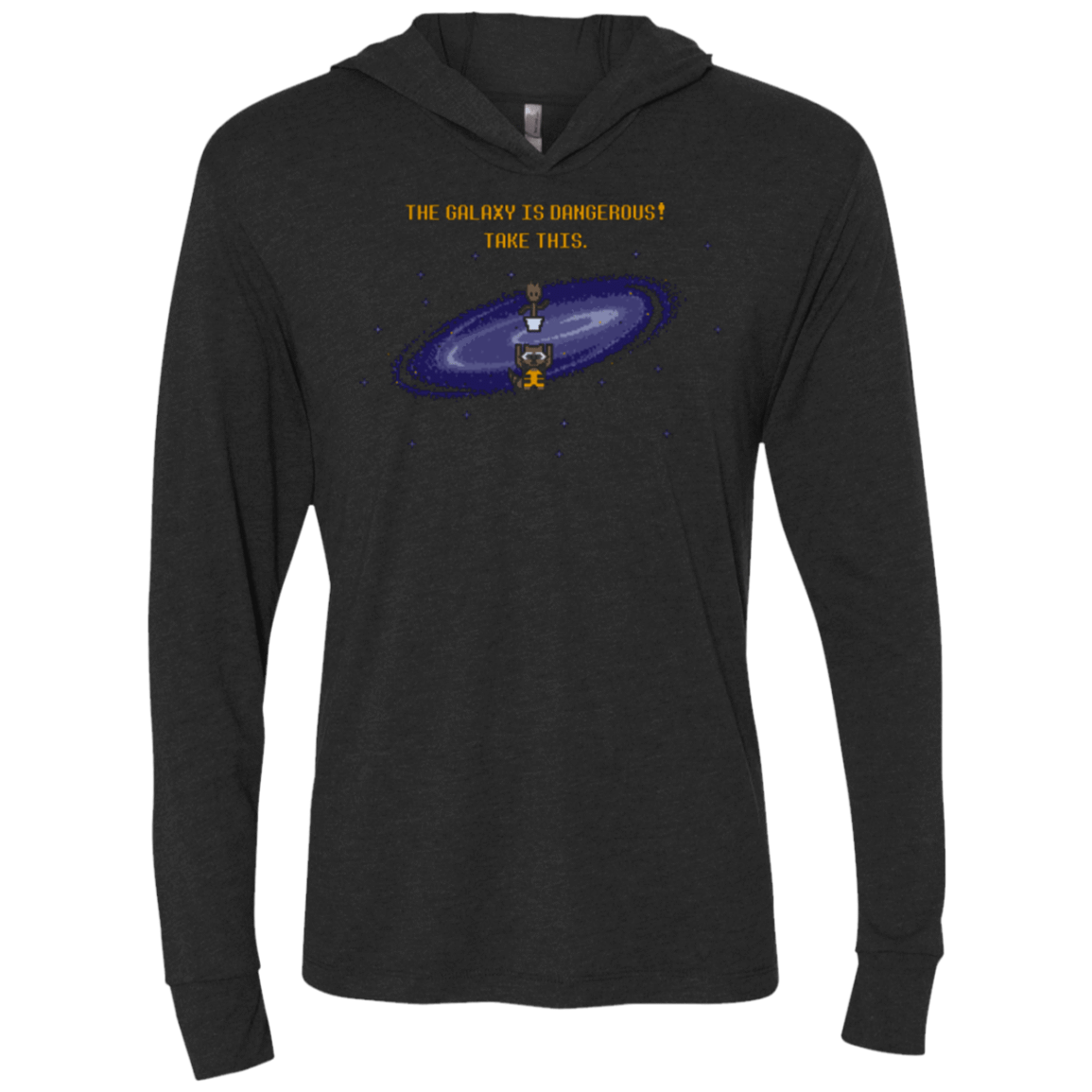 T-Shirts Vintage Black / X-Small The Galaxy is Dangerous Triblend Long Sleeve Hoodie Tee