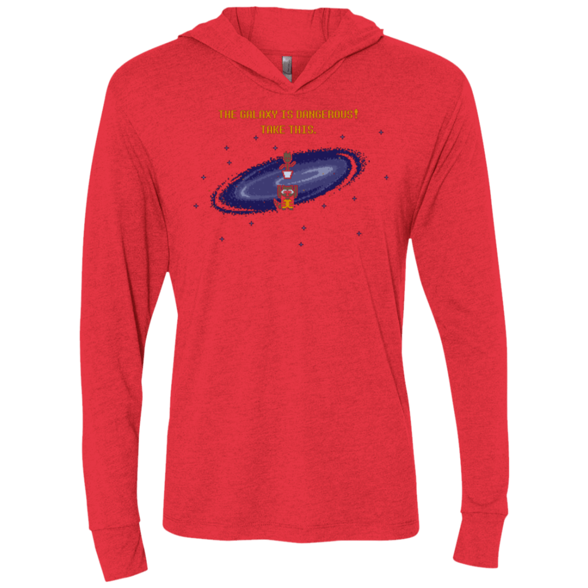 T-Shirts Vintage Red / X-Small The Galaxy is Dangerous Triblend Long Sleeve Hoodie Tee