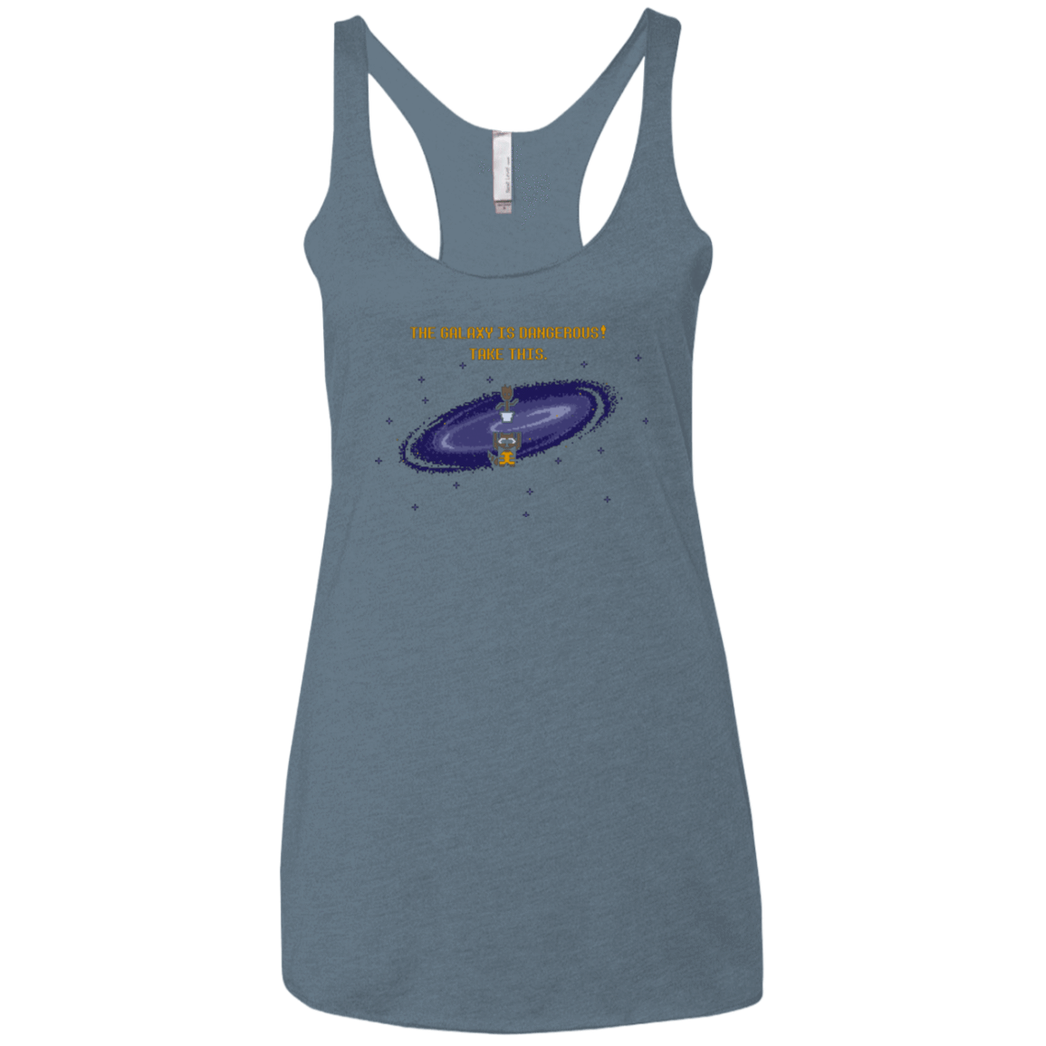 T-Shirts Indigo / X-Small The Galaxy is Dangerous Women's Triblend Racerback Tank
