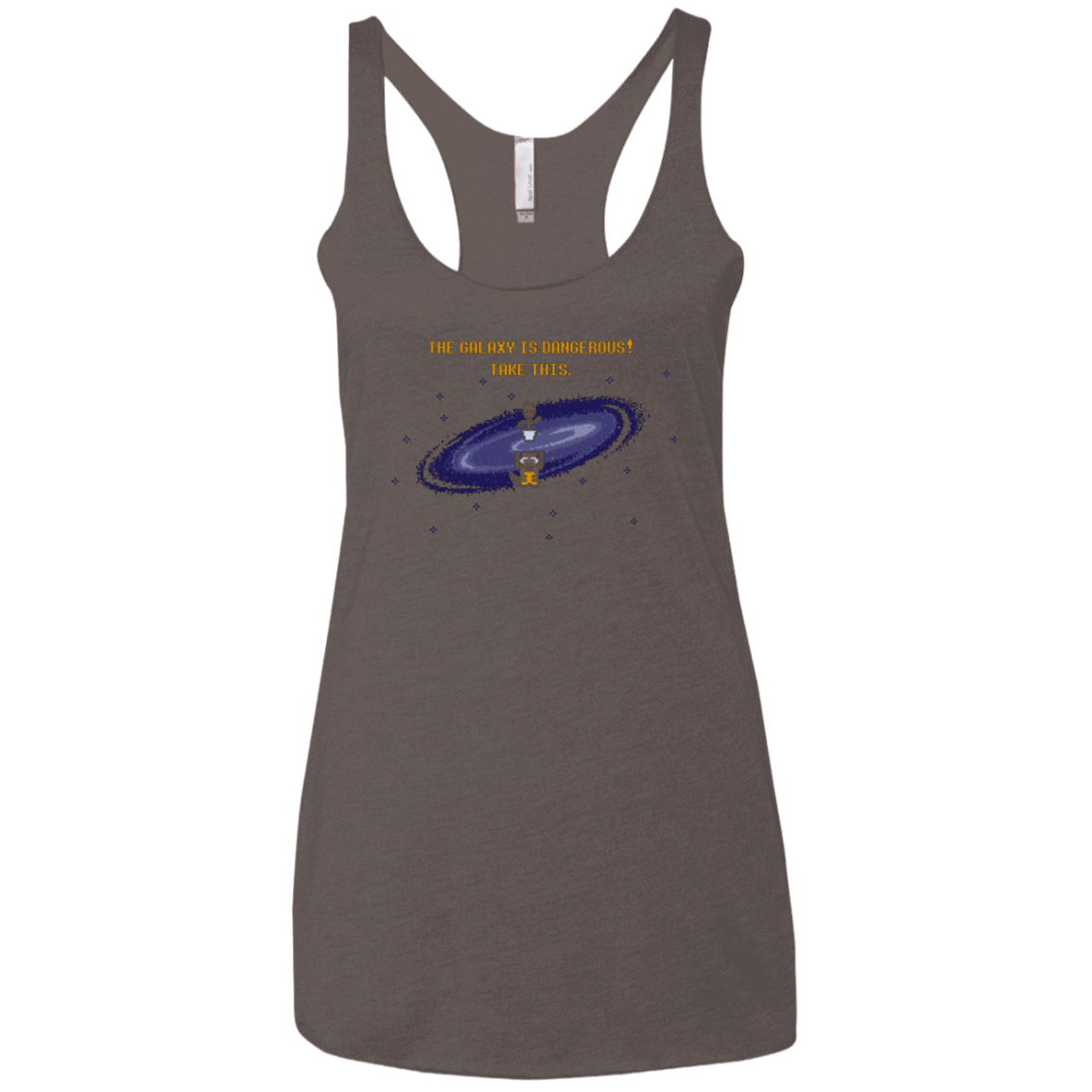 T-Shirts Macchiato / X-Small The Galaxy is Dangerous Women's Triblend Racerback Tank