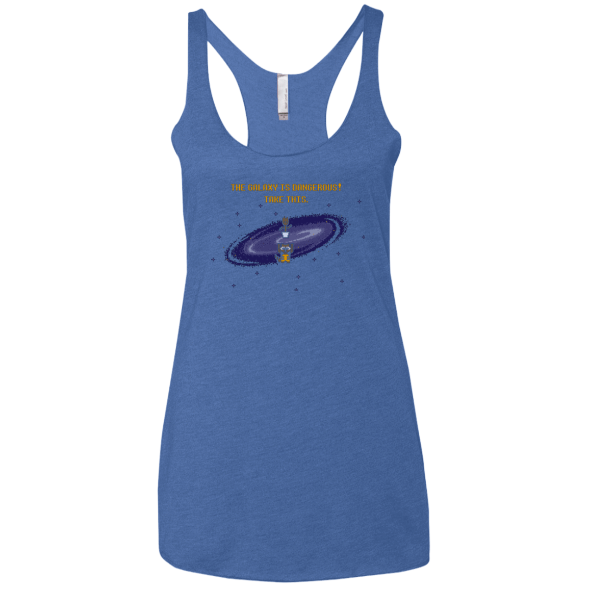 T-Shirts Vintage Royal / X-Small The Galaxy is Dangerous Women's Triblend Racerback Tank