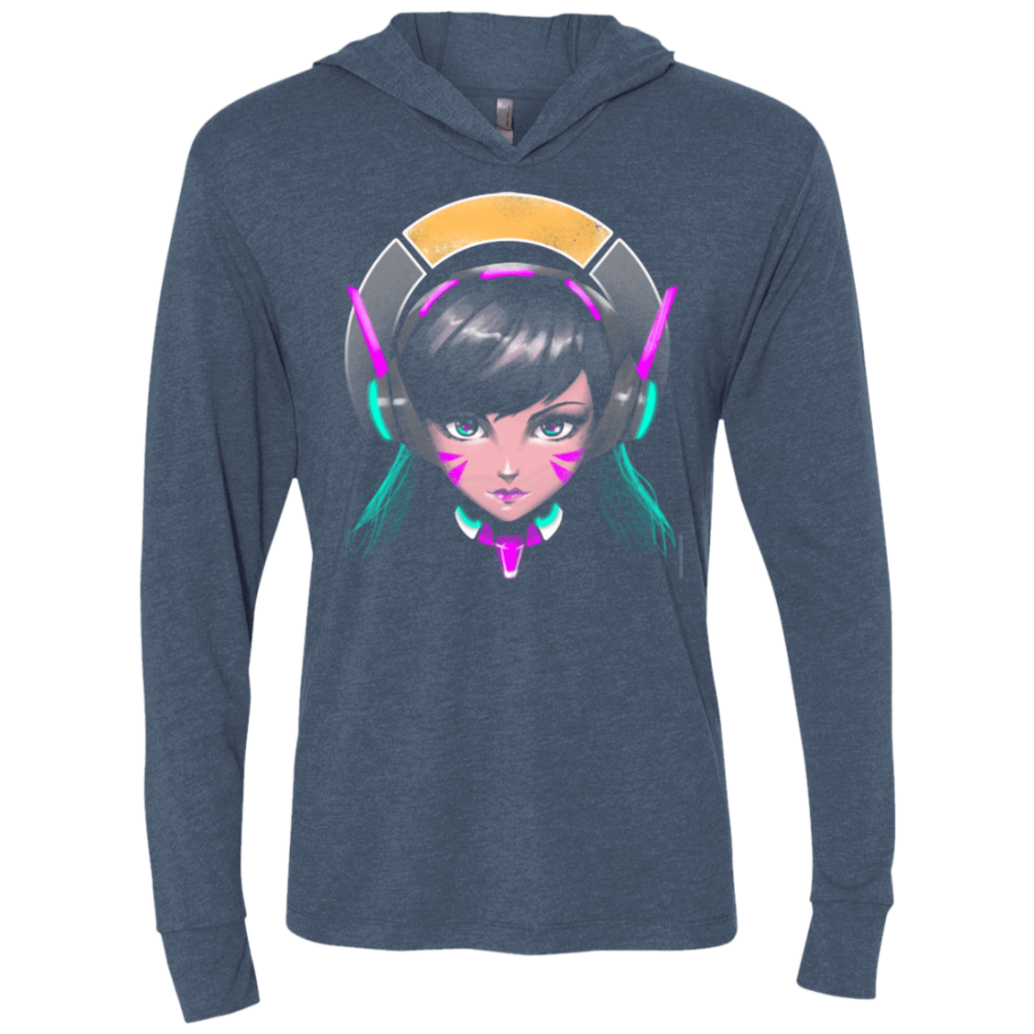 T-Shirts Indigo / X-Small The Gamer Triblend Long Sleeve Hoodie Tee