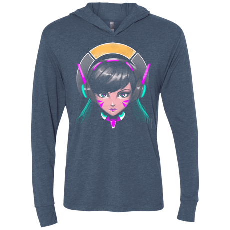 T-Shirts Indigo / X-Small The Gamer Triblend Long Sleeve Hoodie Tee