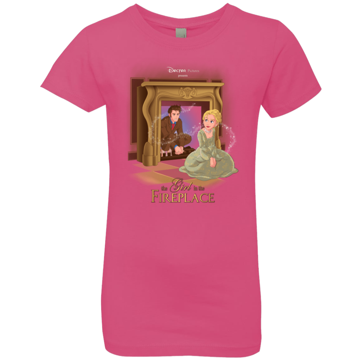 T-Shirts Hot Pink / YXS The Girl In The Fireplace Girls Premium T-Shirt