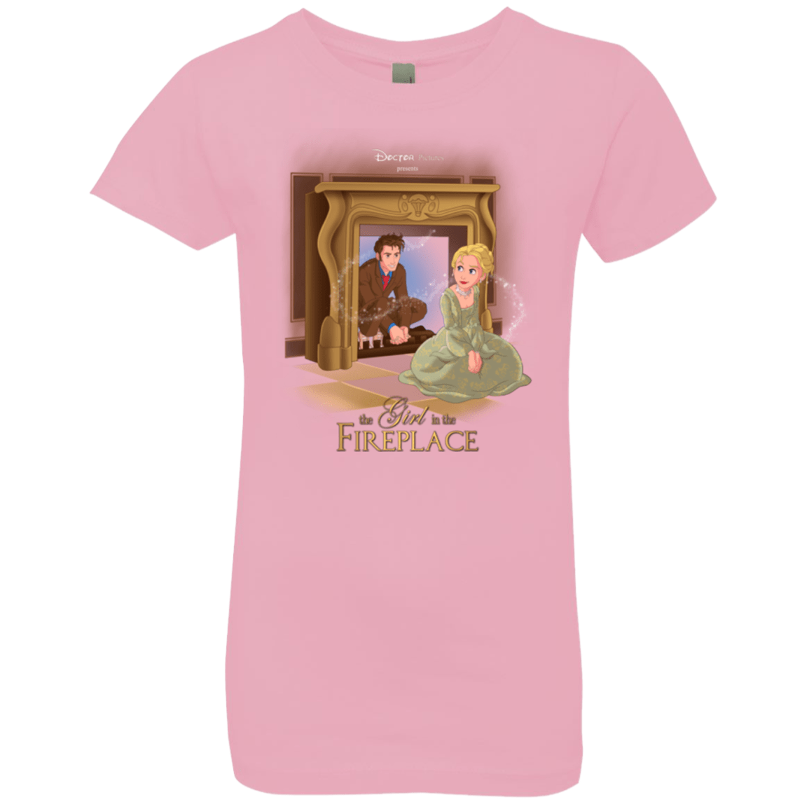T-Shirts Light Pink / YXS The Girl In The Fireplace Girls Premium T-Shirt