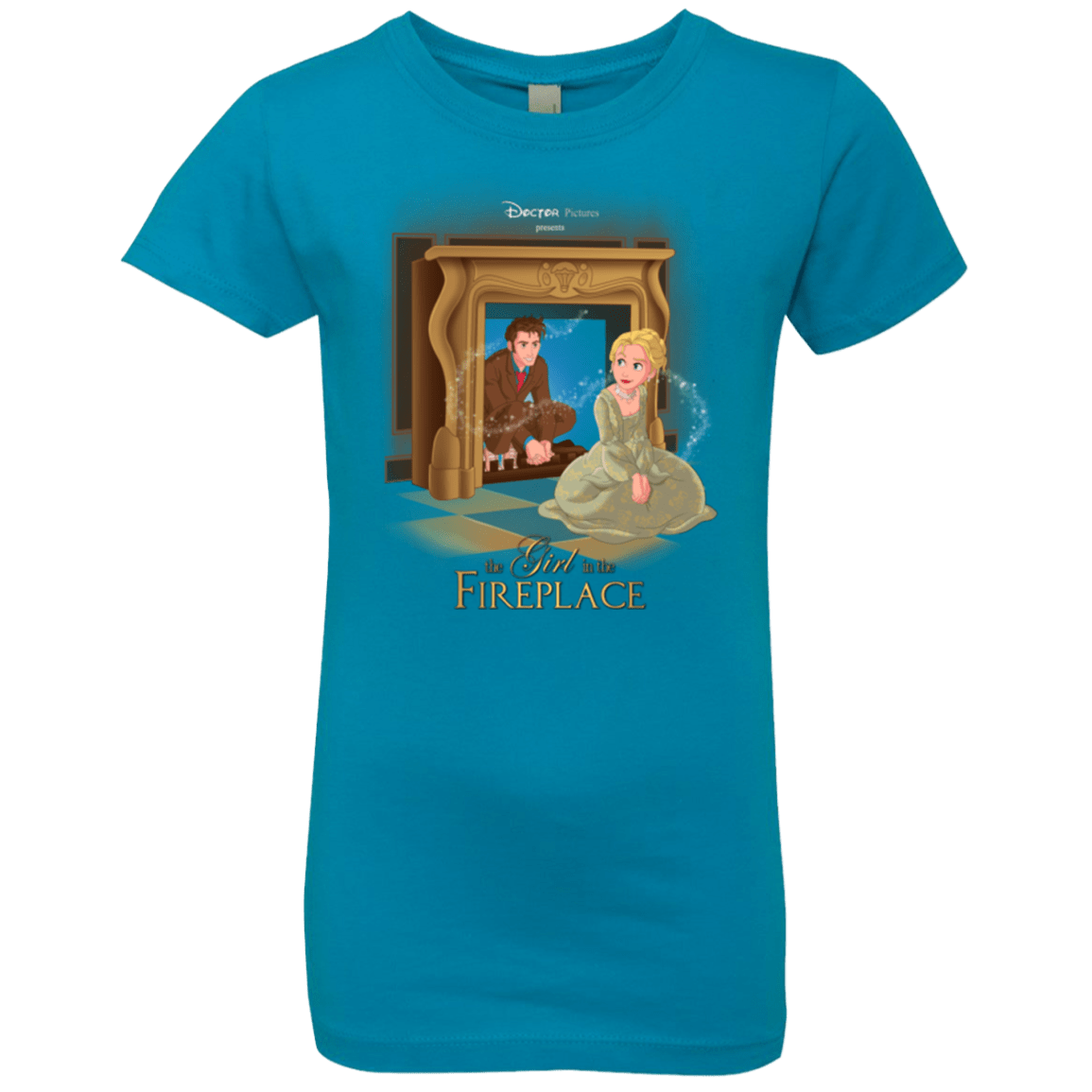 T-Shirts Turquoise / YXS The Girl In The Fireplace Girls Premium T-Shirt