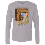T-Shirts Heather Grey / Small The Girl In The Fireplace Men's Premium Long Sleeve