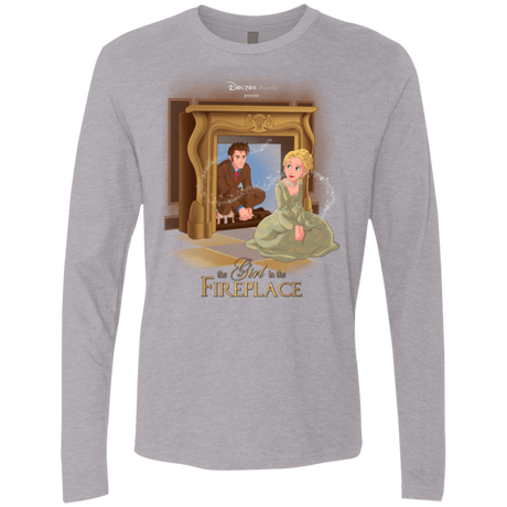 T-Shirts Heather Grey / Small The Girl In The Fireplace Men's Premium Long Sleeve