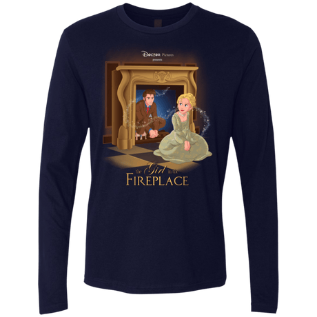 T-Shirts Midnight Navy / Small The Girl In The Fireplace Men's Premium Long Sleeve