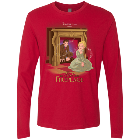 T-Shirts Red / Small The Girl In The Fireplace Men's Premium Long Sleeve