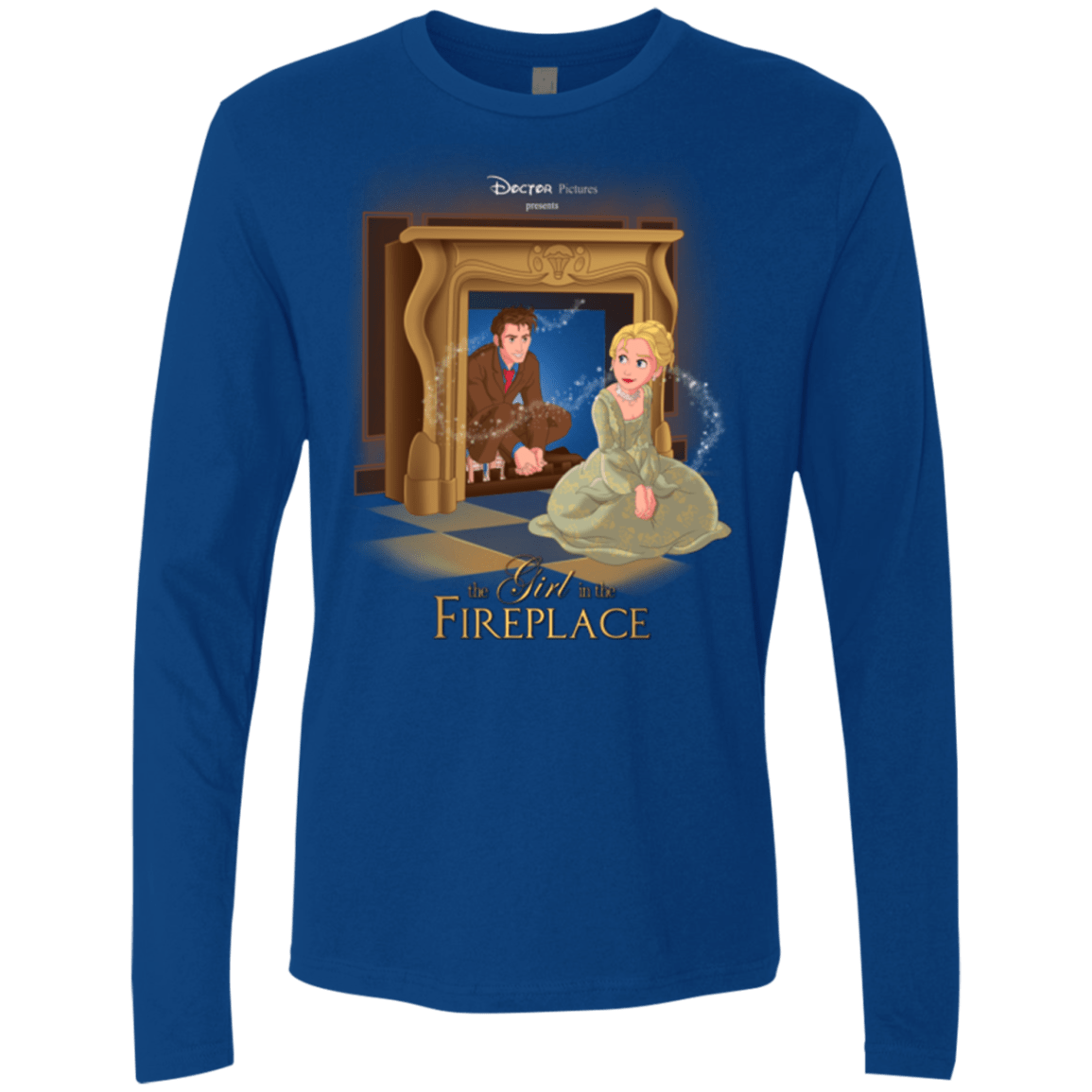 T-Shirts Royal / Small The Girl In The Fireplace Men's Premium Long Sleeve