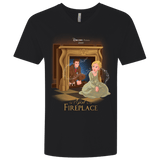 T-Shirts Black / X-Small The Girl In The Fireplace Men's Premium V-Neck