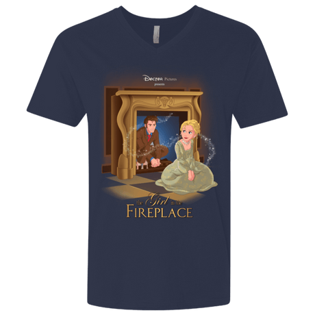 T-Shirts Midnight Navy / X-Small The Girl In The Fireplace Men's Premium V-Neck
