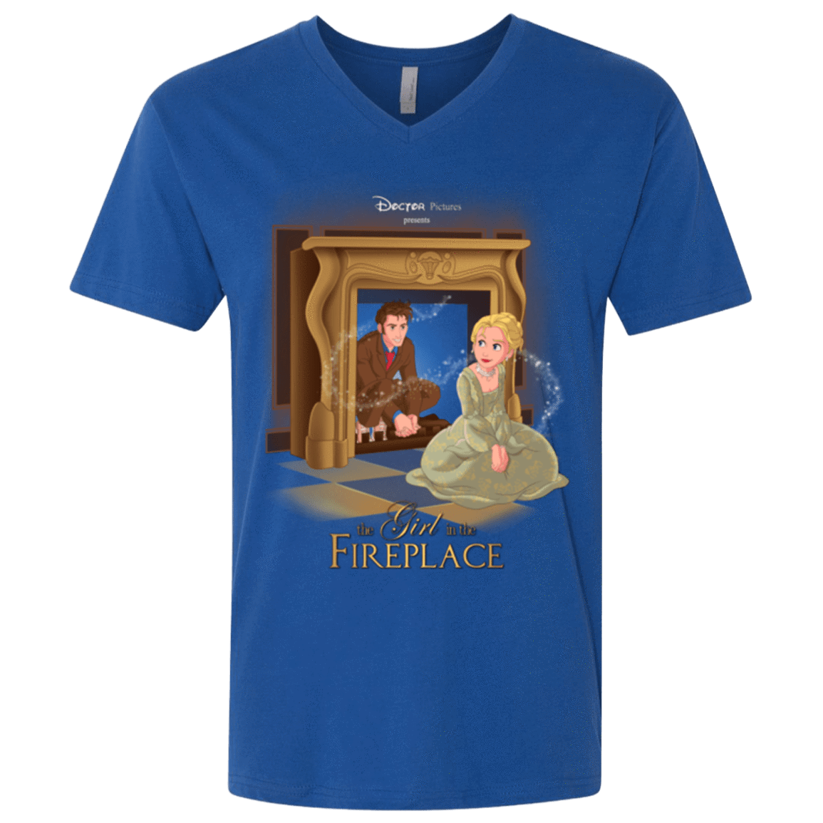 T-Shirts Royal / X-Small The Girl In The Fireplace Men's Premium V-Neck