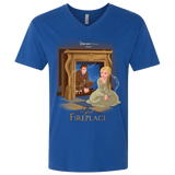 T-Shirts Royal / X-Small The Girl In The Fireplace Men's Premium V-Neck