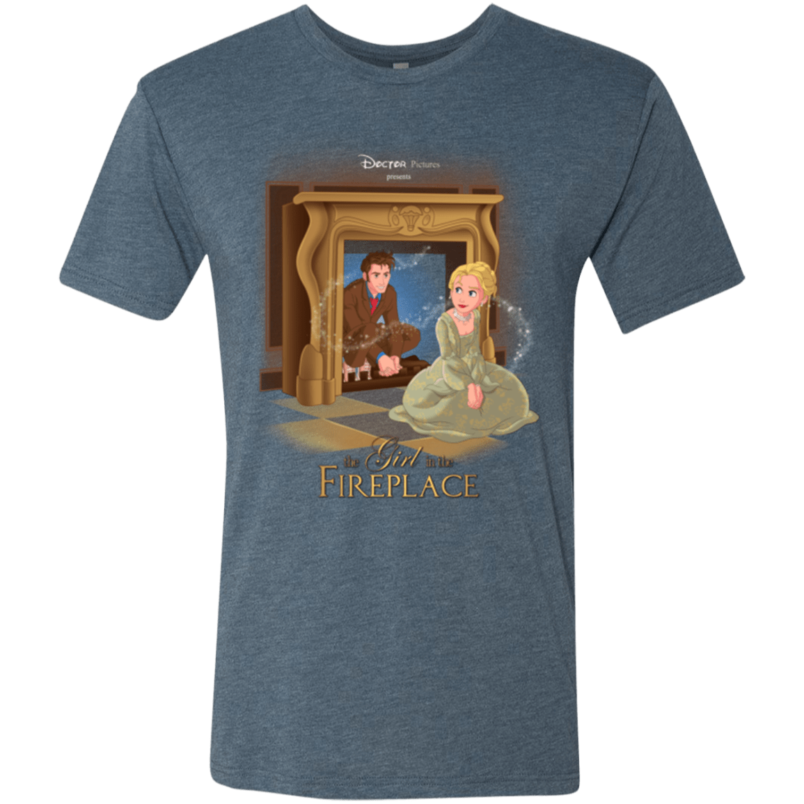 T-Shirts Indigo / Small The Girl In The Fireplace Men's Triblend T-Shirt