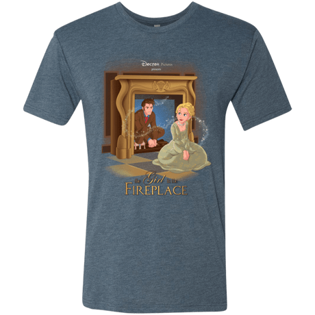 T-Shirts Indigo / Small The Girl In The Fireplace Men's Triblend T-Shirt