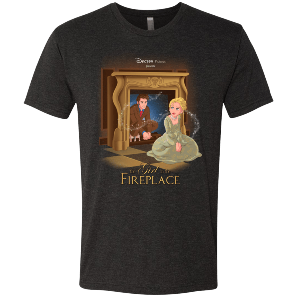 T-Shirts Vintage Black / Small The Girl In The Fireplace Men's Triblend T-Shirt