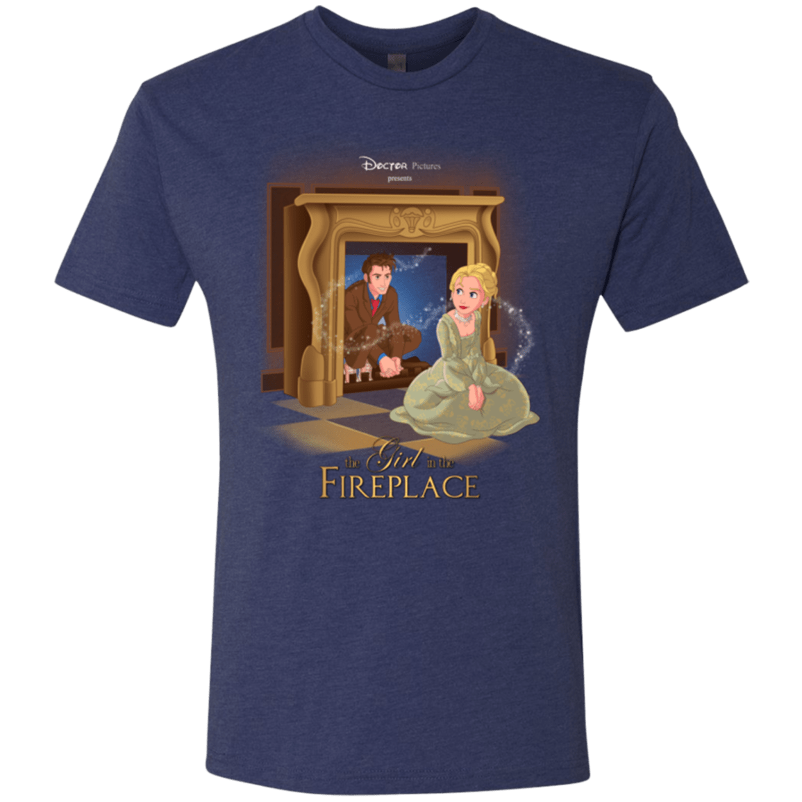 T-Shirts Vintage Navy / Small The Girl In The Fireplace Men's Triblend T-Shirt