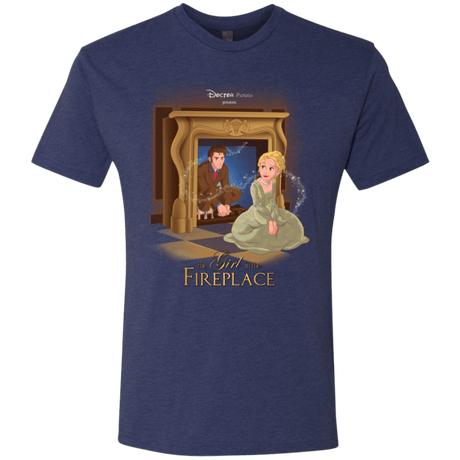 T-Shirts Vintage Navy / Small The Girl In The Fireplace Men's Triblend T-Shirt