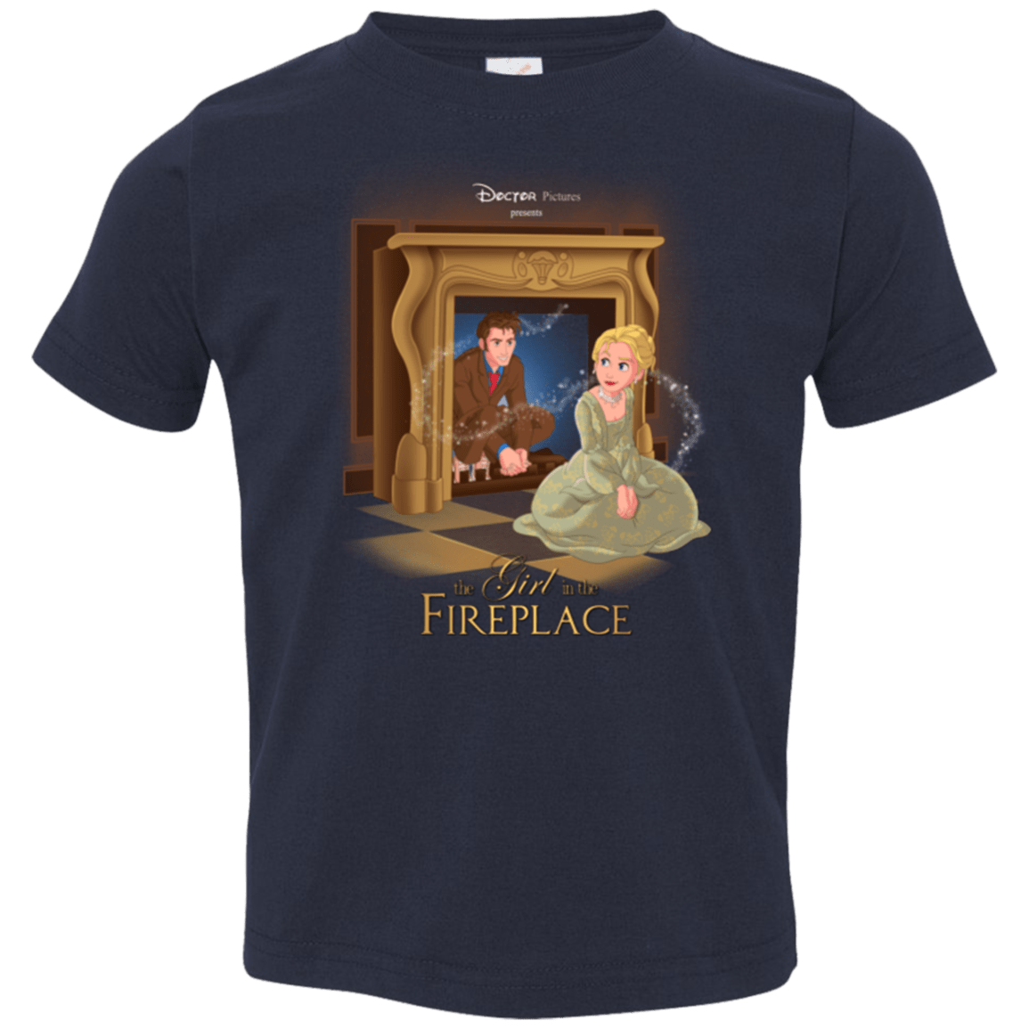 T-Shirts Navy / 2T The Girl In The Fireplace Toddler Premium T-Shirt