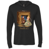 T-Shirts Vintage Black / X-Small The Girl In The Fireplace Triblend Long Sleeve Hoodie Tee