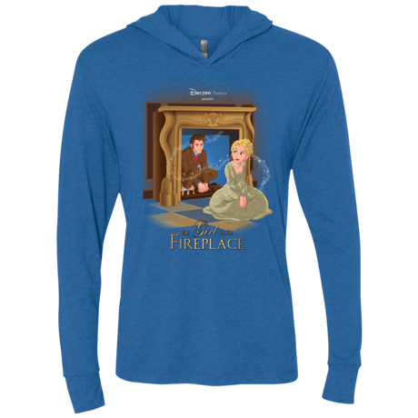 T-Shirts Vintage Royal / X-Small The Girl In The Fireplace Triblend Long Sleeve Hoodie Tee