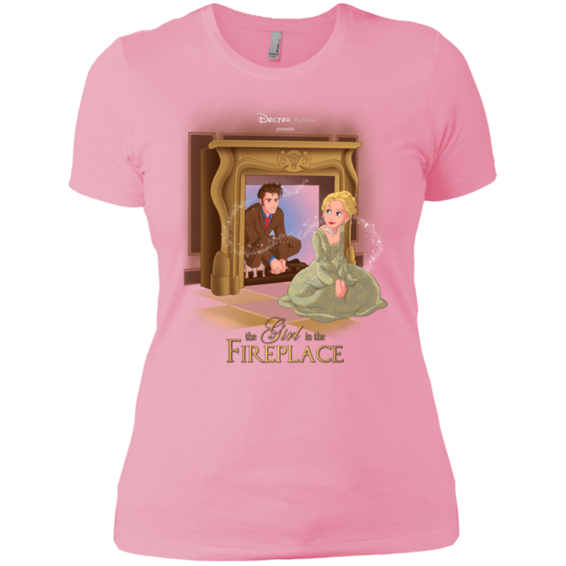 T-Shirts Light Pink / X-Small The Girl In The Fireplace Women's Premium T-Shirt