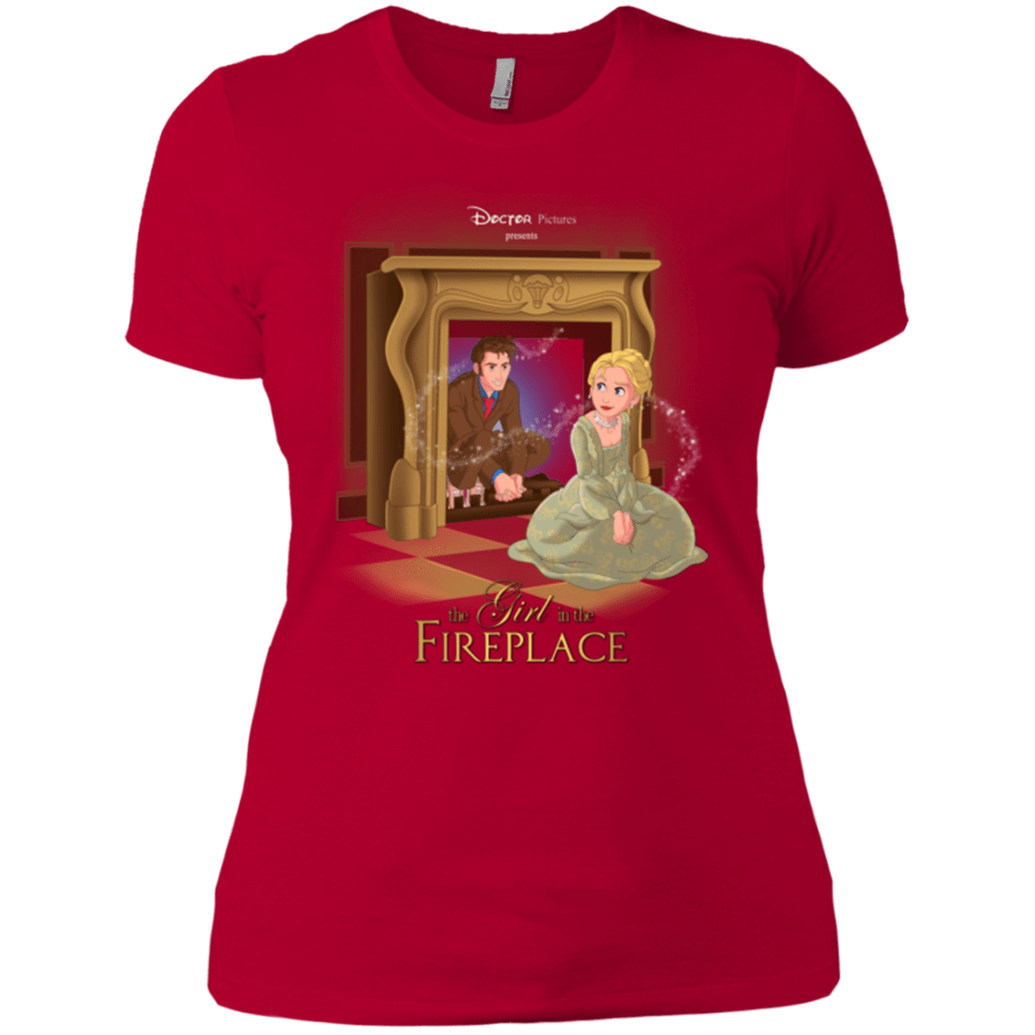 T-Shirts Red / X-Small The Girl In The Fireplace Women's Premium T-Shirt
