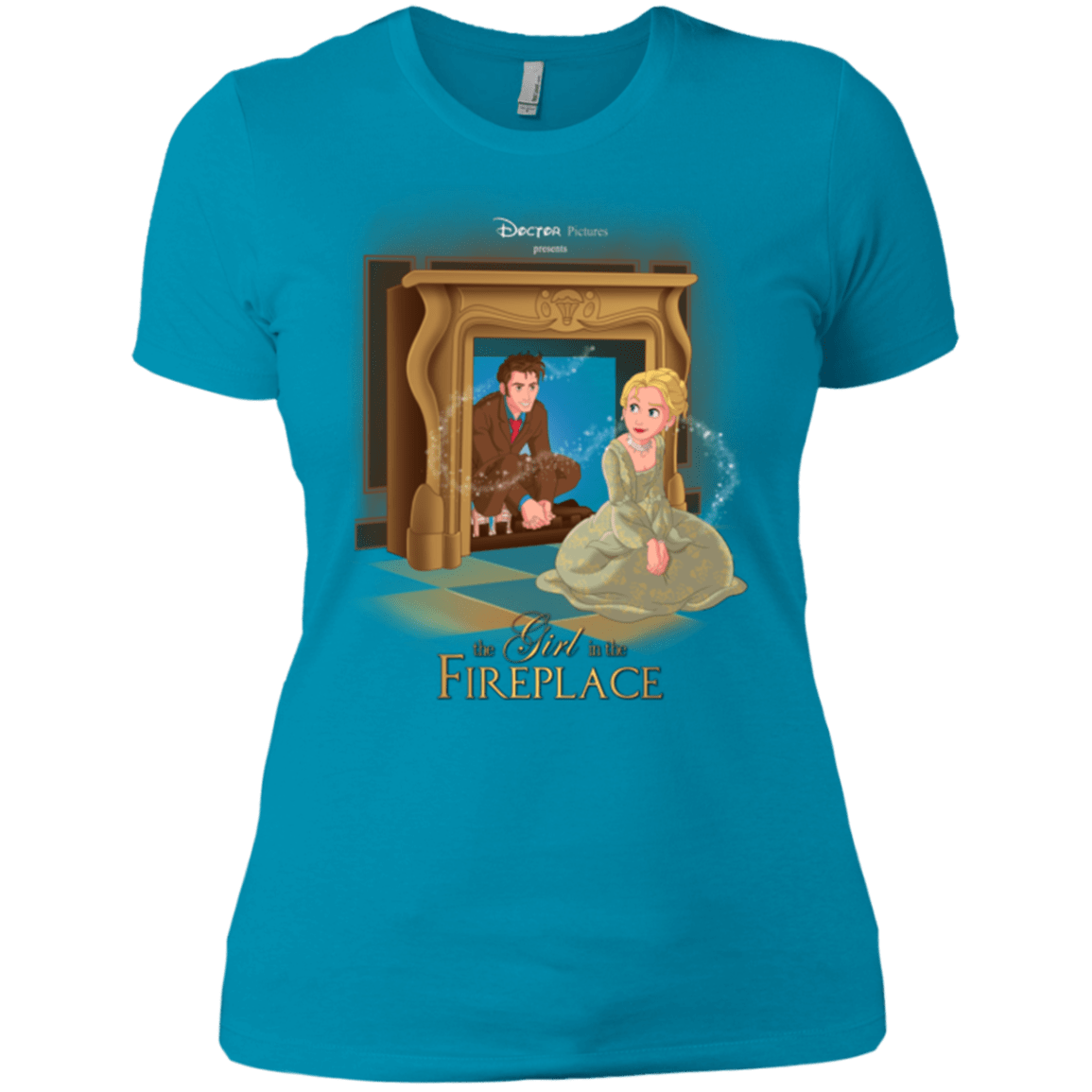 T-Shirts Turquoise / X-Small The Girl In The Fireplace Women's Premium T-Shirt
