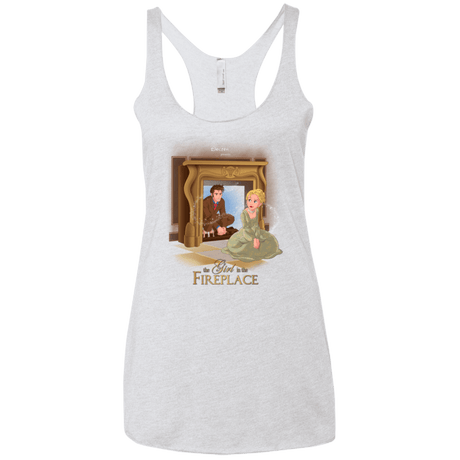 T-Shirts Heather White / X-Small The Girl In The Fireplace Women's Triblend Racerback Tank