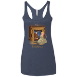 T-Shirts Vintage Navy / X-Small The Girl In The Fireplace Women's Triblend Racerback Tank