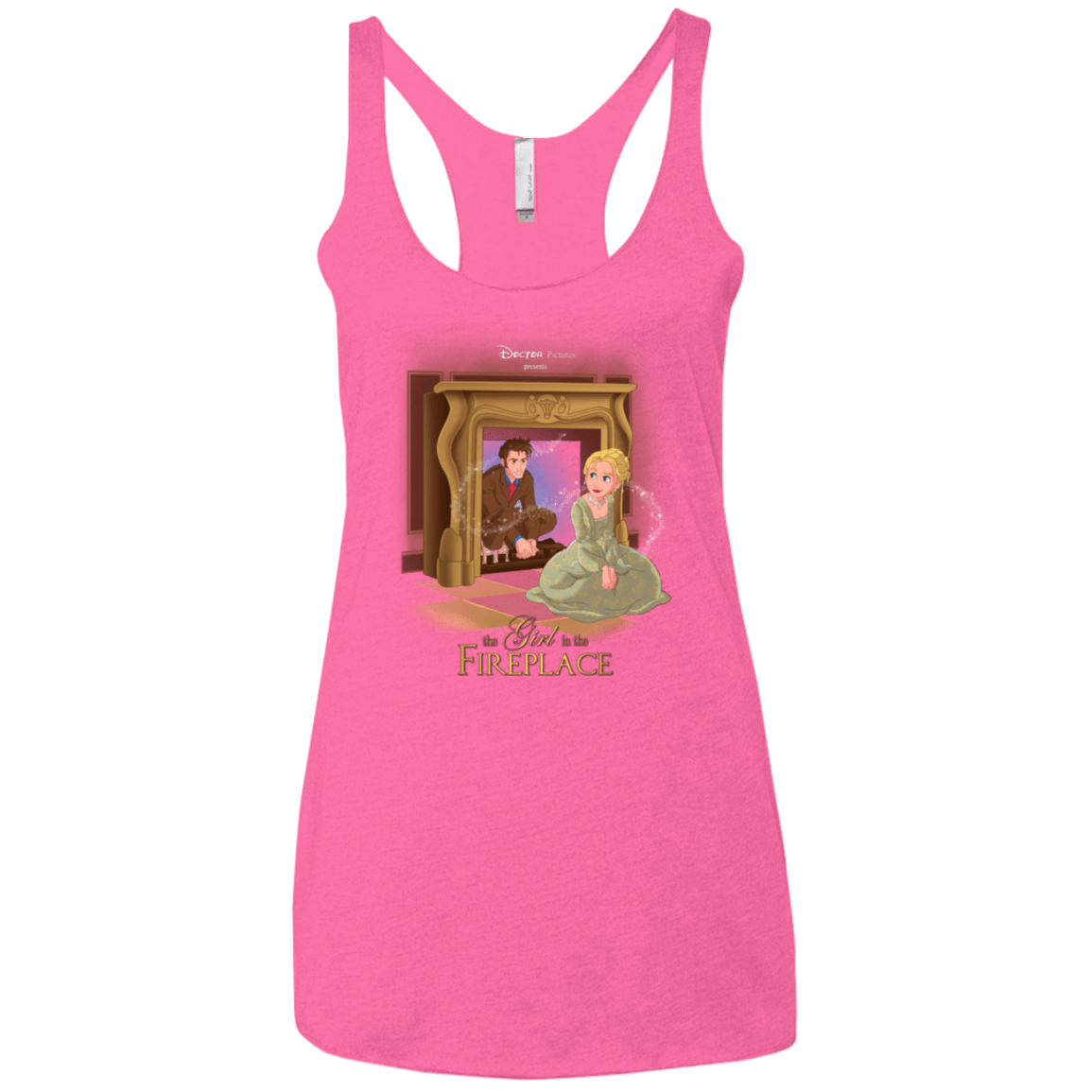T-Shirts Vintage Pink / X-Small The Girl In The Fireplace Women's Triblend Racerback Tank